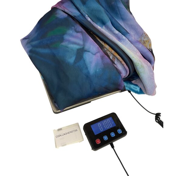 Blush Prom Alexia Women Maxi Dress Size 6 Blue Floral Strapless Evening Gown EUC - Picture 11 of 11